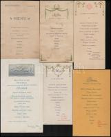 1901-1938 14 db különféle étlap, közte budapestiek illetve szecessziósak is