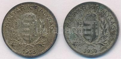 1938-1939. 1P Ag (2xklf) T:2-3 patina