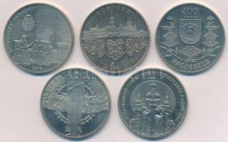 Ukrajna 1998-2001. 5H Cu-Ni (5xklf) forgalmi emlékkiadások T:1-
Ukraine 1998-2001. 5 Hryven Cu-Ni (...