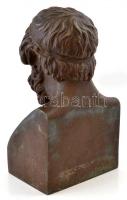 Jelzés nélkül: Homérosz rezezett fém büszt, m: 22 cm