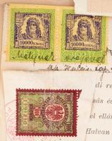 cca 1900-1950 Nagy okmánybélyeges tétel. Több, mint 100 okmány bélyegekkel, meghatalmazások, számlák...