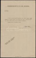 1902 Bp., Láng Lajos kereskedelemügyi miniszter által küldött levél a párizsi nemzetközi kiállításon nyert ezüst érem átadása ügyében