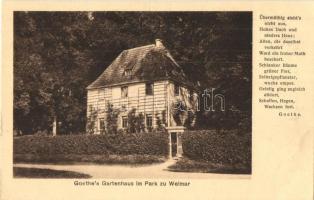 Weimar, Goethes Gartenhaus im Park / Goethes House