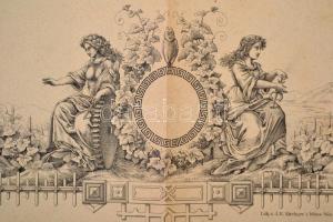 cca 1880 Versec, Borászati kitöltetlen oklevél, szakadással