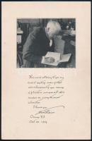 1929 Thomas Edison nyomtatott üdvözlőkártyája, borítékkal