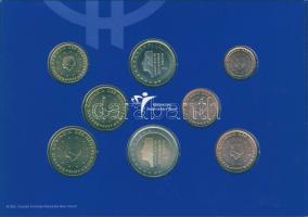 Hollandia 2002. 1c-2€ 8klf db, szettben T:BU