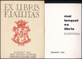 Vegyes ex libris szakirodalom tétel, 6 db.: 
1964 Magyar írók, művészek és tudósok ex librisei. Kiá...