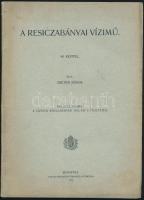 1912 Bp., A resicabányai vízimű, 40 képpel, írta: Dieter János, különlenyomat