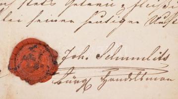 1850-1854, 4 magyar okmány 30kr, 15kr, 10kr, 6kr szignettákkal / Documents with signettas