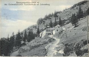 Schneeberg, Baumgartnerhaus (1438 m) des Oesterreichischen Touristenklubs / shelter hut, rest house