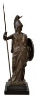 Pallas Athéné, spiáter szobor, talapzaton, jelzés nélkül, m (talapzattal): 21 cm