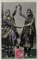 Indian folklore, nautch dancer girls. TCV card (EK)