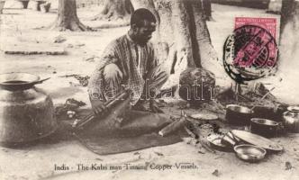 Indian folklore, Kalai man tinning copper vessels. TCV card (small tear)