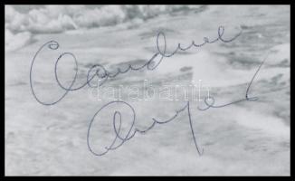 Claudine Auger (1941-) francia színésznő aláírt fotója / Autograph signature on photo 20x25 cm
