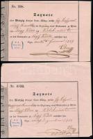 cca 1850-1900 Kis okmány és nyomtatvány tétel. Benne Tarnote-k, befizetési nyugták, egy fametszet