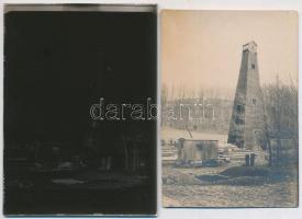 cca 1920-1930 Sikonda, bánya, fotó és üveglemez negatív, 8×6 és 9×6,5 cm