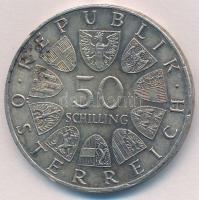 Ausztria 1966. 50Sch Ag "150 éves az Osztrák Nemzeti Bank" T:2 Austria 1966. 50 Schilling ...
