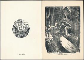 1962 12 metszet. A párizsi ex libris kongresszus magyar ajándékmappája. Bp., Kisgrafika Barátok Köre...