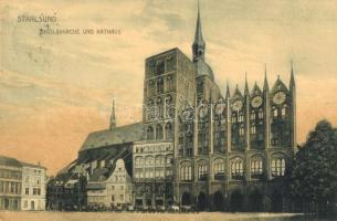 Stralsund, Nicolaikirche und Rathaus / church and town hall (EK)