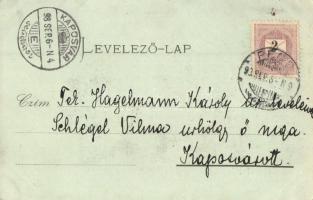 1898 Pécs, Takarékpénztár építés alatt. Blancz József kiadása (EK)