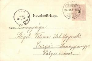 1899 Kaposvár, Fő utca, üzletek, cukrászda. Gerő Zsigmond, Pick Testvérek kiadása