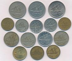 Kuvait 1973-1979. 5-100f (12x) T:vegyes
Kuwait 1973-1979. 5-100 Fils (12x) C:mixed