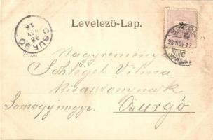 1898 Szeged, Széchenyi tér, Királyi ítélőtábla, Református templom. Schulhof 654. sz. (vágott / cut)
