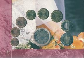 Hollandia 2003. 1c-2€ 8klf db + "Házasságkötés" emlékérem, "Esküvő" sz...