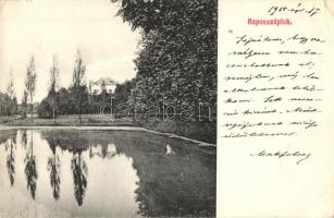 1915 Kaposszéplak (Kiskorpád), Makfalvay Géza főispán kastélya és levele, aláírása (EK)