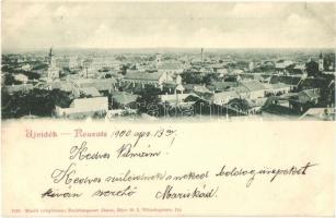 1900 Újvidék, Neusatz, Novi Sad; látkép. Kiadja Nachbargauer János / general view (kis szakadás / small tear)