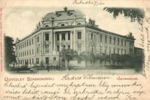 1899 Szabadka, Subotica; Gimnázium. Vig Zsigmond Sándor kiadása / grammar school (EK)
