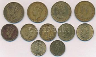 Jamaika 1945-1950. 1f Ni-Br (2x) + 1938-1964. 1/2p Ni-Br (5xklf) + 1937-1964. 1p Ni-Br (4xklf) T:veg...