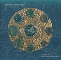 Belgium 2002. 1c-2€ 8klf db + "Aranysarkantyús csata" emlékérem szettben T:BU