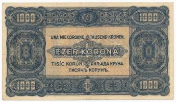 1923. 1000K "8 FILLÉR - NYOLC FILLÉR" felülnyomással, nyomdahely jelölés nélkül T:III
Ada...