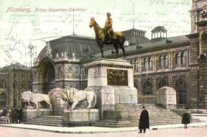 Nürnberg, Nuremberg; Prinzregenten Luitpold Denkmal / Luitpold, Prince Regent of Bavaria statue (EK)