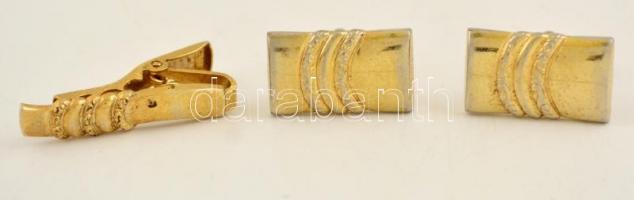 Mandzsettagomb pár és nyakkendőtű