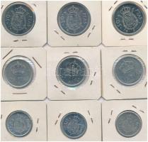Spanyolország 1982-1984. 5-50P (9xklf) T:1,1-
Spain 1982-1984. 5 - 50 Pesetas (9xdiff) C:UNC,AU