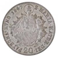 1847B 20kr Ag "V. Ferdinánd" T:2 Unger III.: 1419