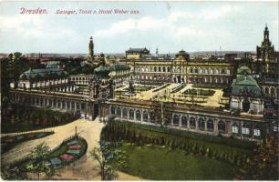 Dresden, Zwinger, Total v. Hotel Weber aus. / palace
