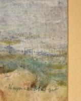 Kapicz Margit (1921-1995): Fűzfa. Pasztell, papír, jelzett, üvegezett keretben, 30×47 cm