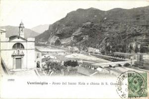 Ventimiglia, Alveo del fiume Roia e chiesa di S. Giovanni / river, church (EK)