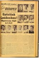 1953 Népsport IX. évf. 175-261. számai, 1953. szeptember 1.-december 31. Félvászon-kötésben, szakado...