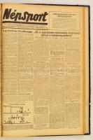 1953 Népsport IX. évf. 175-261. számai, 1953. szeptember 1.-december 31. Félvászon-kötésben, szakado...