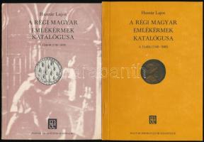 Huszár Lajos: A régi magyar emlékérmek katalógusa - I. Történeti érmek - V. Újkor (1740-1849) + VI. Erdély (1540-1848). MÉE, Budapest, 1981., 1984. Mindkettő jó állapotban.