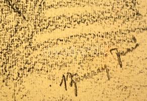 Barcsay jelzéssel: Fiú portré. Szén, papír, 44×33 cm