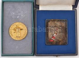 Vegyes: 4db-os plakett tétel, két darab repüléssel kapcsolatos T:2