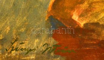 Szőnyi jelzéssel: Forradalom. Akvarell, papír, 43×31 cm