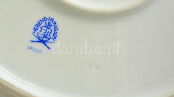 Herendi indiai kosár mintás tál, porcelán, kézzel festett, jelzett, hibátlan, d:32,5 cm