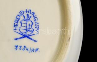 Herendi Apponyi mintás hamuzó, kézzel festett, jelzett, hibátlan, 11×7,5 cm