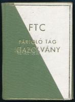 1977 Fényképes FTC pártoló tagsági igazolvány
